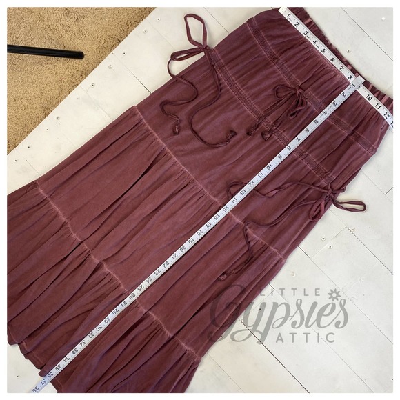 POL Tassel Drawstring Burnout Maxi Skirt - Picture 8 of 9